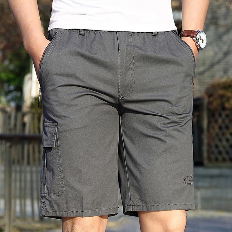

Men's Pants Zipper Sports Bodybuilding Pocket Men's Casual Shorts Summer PantsMen's, Army green
