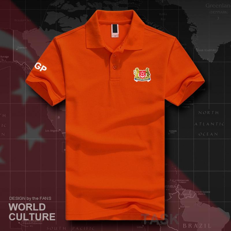 

Men' Polos Republic Of Singapore SGP Shirts Men Short Sleeve White Brands Printed For Country 2022 Cotton Nation Emblem FashionMen' Men'sM, Polo-gray