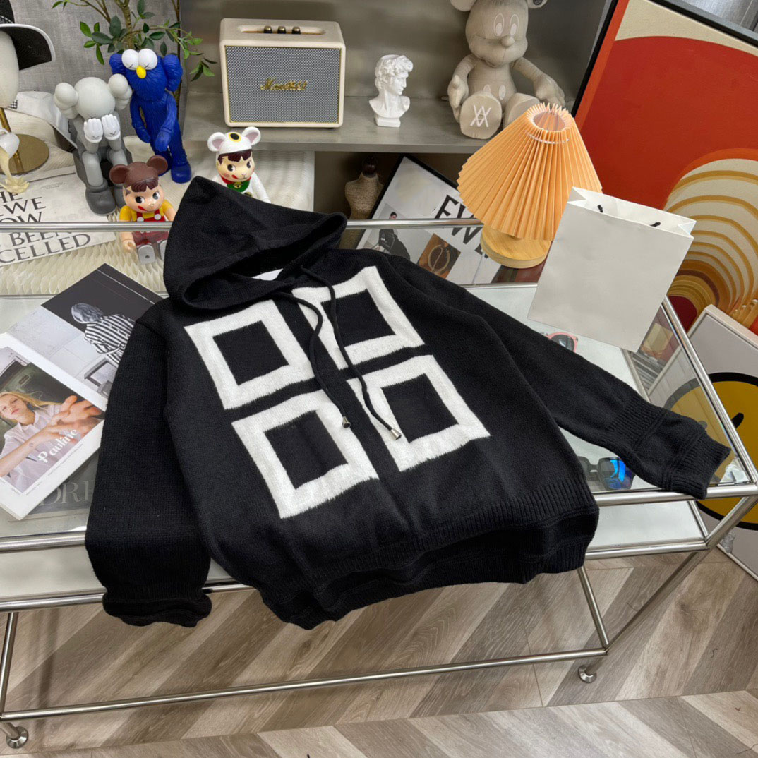 

New AOP jacquard letter knitted sweater in autumn / winter 2022acquard knitting machine e Custom jnlarged detail crew neck cotton cf8eE37w