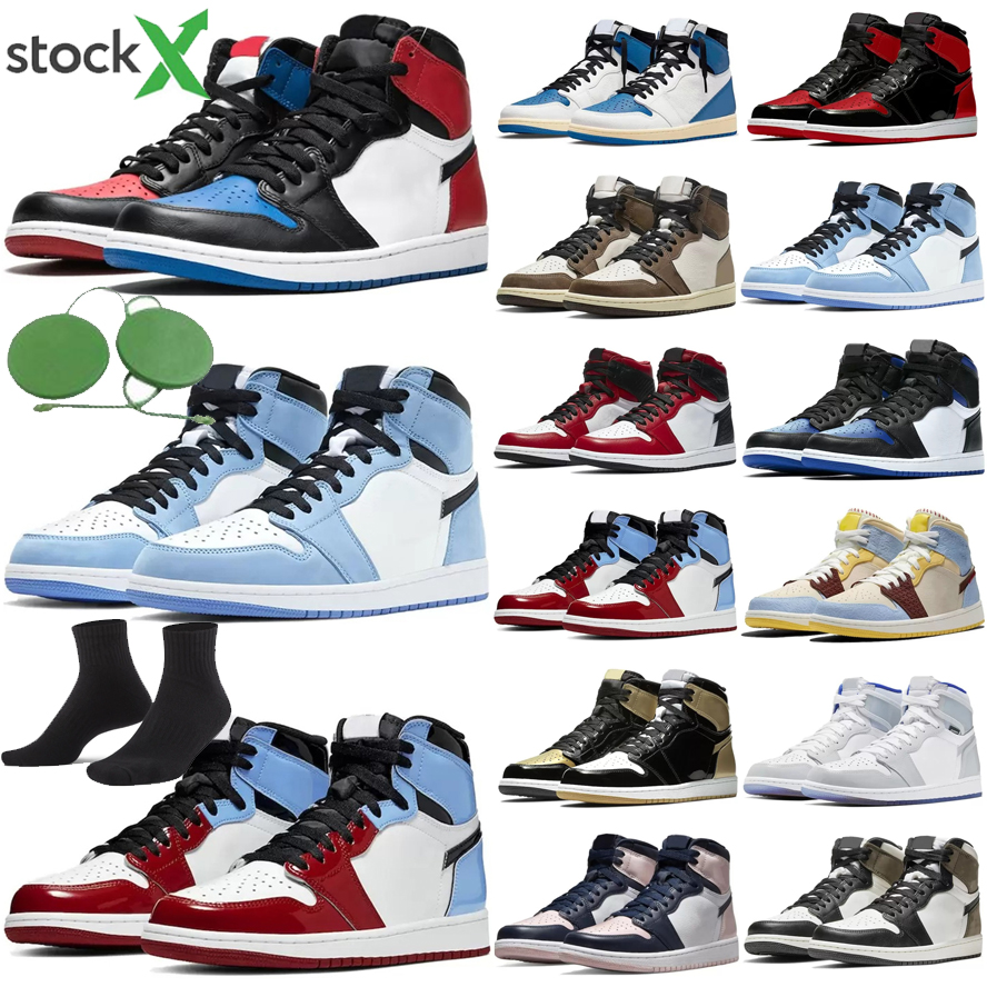 

Basketball Shoe Women Trainers Sneakers Sports Shoes University Blue Trophy Room Chicago Red High Og Hyper Royal Barely Orange Jumpman 1, Box