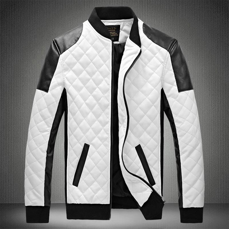 

Men's Leather & Faux Mens Jackets Casual High Quality Classic Motorcycle Bike Jacket Men Plus Thick Coats Spring/ Autumn Chaqueta HombreMen', Black