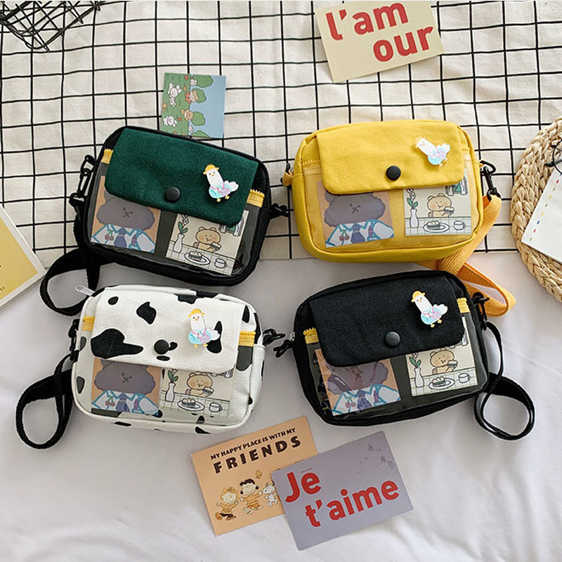 Sacs à bandoulière en toile pour femmes, petit sac à bandoulière imprimé de dessin animé japonais Hbp, mignon mode Kawaii, sacoche pour téléphone