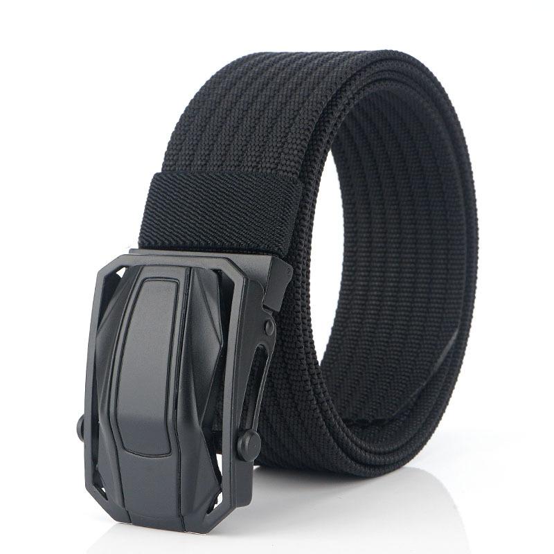 

Belts Men Canvas Belt Nylon Sports Car Buckle High Quality Military Equipment Luxury Tactical, Black
