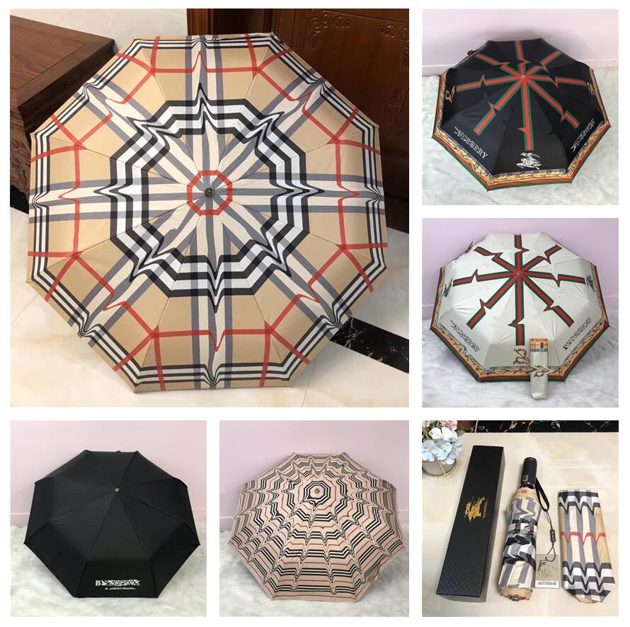 

Delicate Designer Plaid Umbrella Party Automatic Folding Umbrellas Sun Umbrellas FP2793