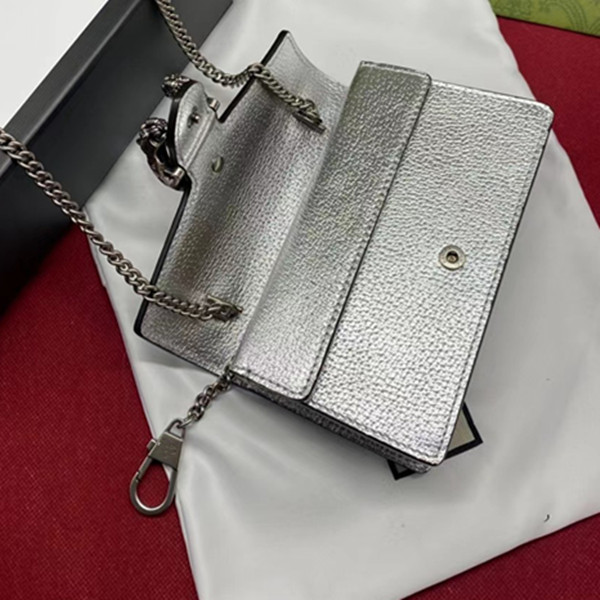 

Gold silver ladys handbag 16.5cm letter shoulder bags high quality Letter mi ni fashion wallet real leather bag flip Plain Mini, Make up the difference