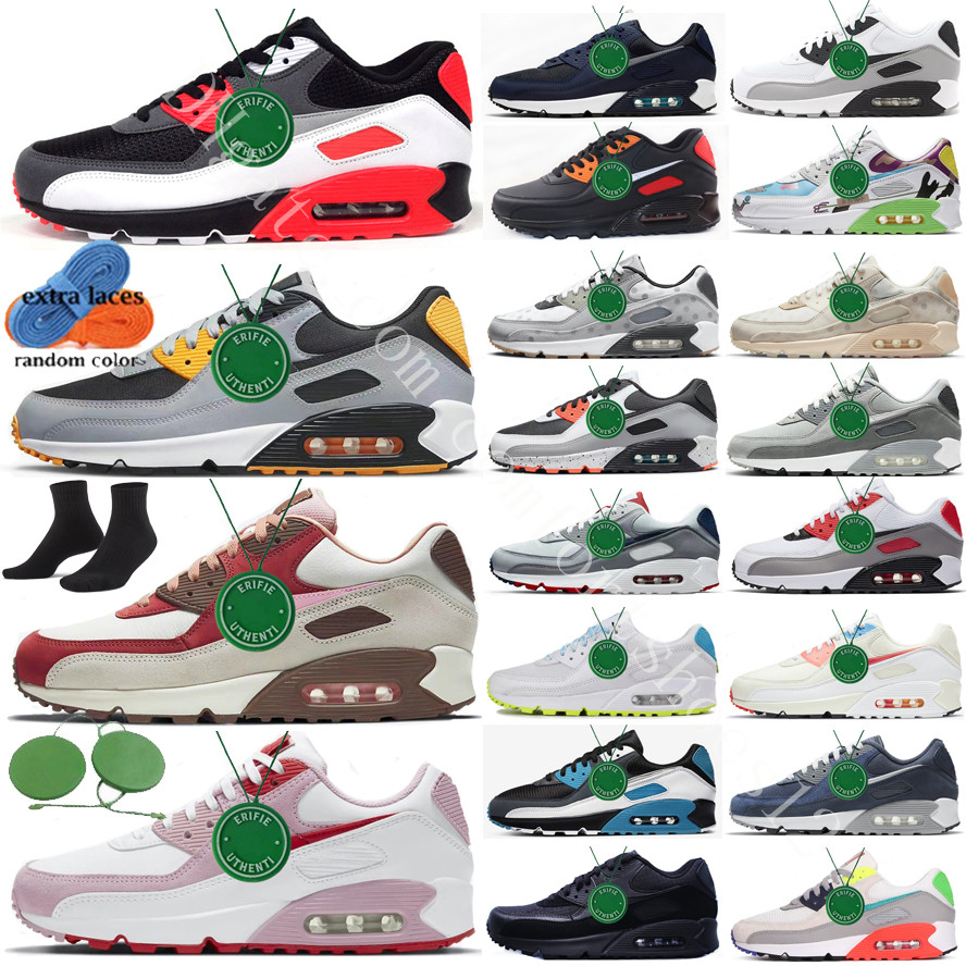 

With Box running shoes 90s men woman cushion chaussures Camo UNC USA Volt 9O triple white black mens trainers Outdoor OG Sports Sneakers womens airs big size 36-47