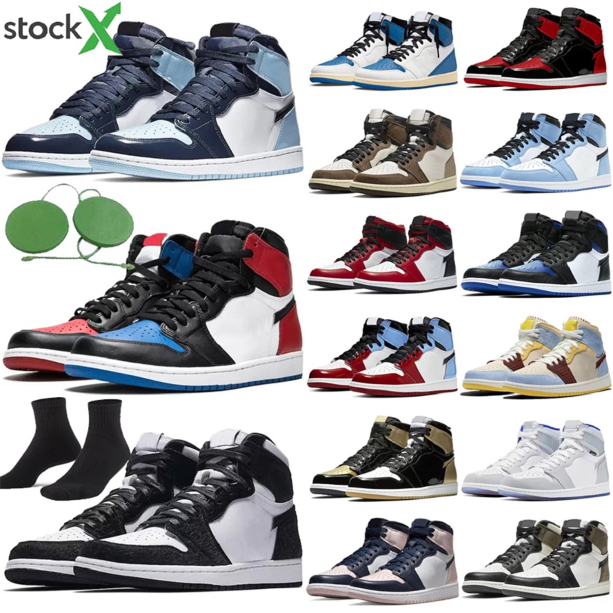 

high quality Jumpman 1 Basketball Shoe Bred UNC Black Cat Red Thunder Royalty University Blue 1s Heritage Blue royal dark mocha Mens Women Sports Sneakers, # 33