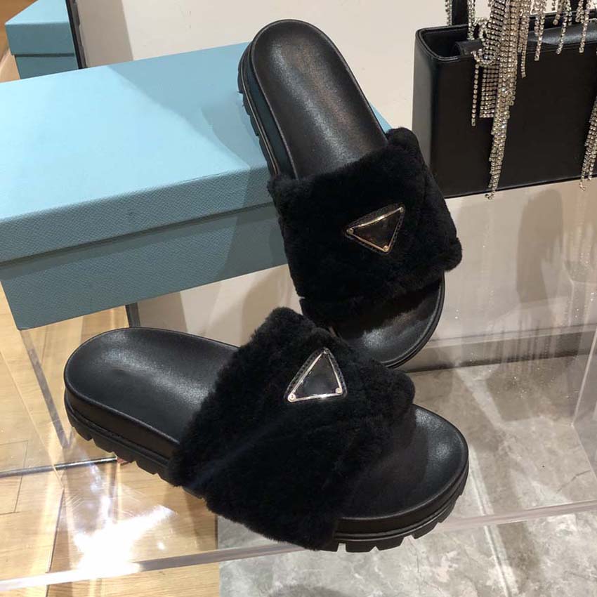 

Fashion Women Sandals slides Winter Sexy real leather brand low heel shiny sandal Ladies Beach shoes Dress shoe platform house slipper fuzzy sandal slippers, #4