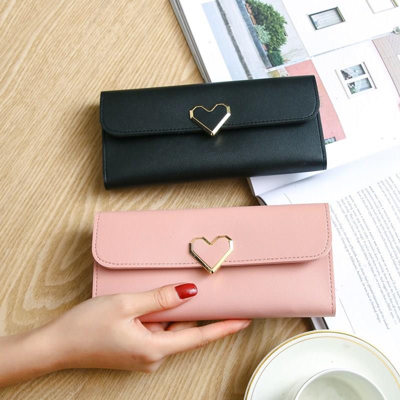 

Women Long Wallets Love Heart For Ladies Girl Money Pocket Card Holder Female Phone Clutch Bag, Blue