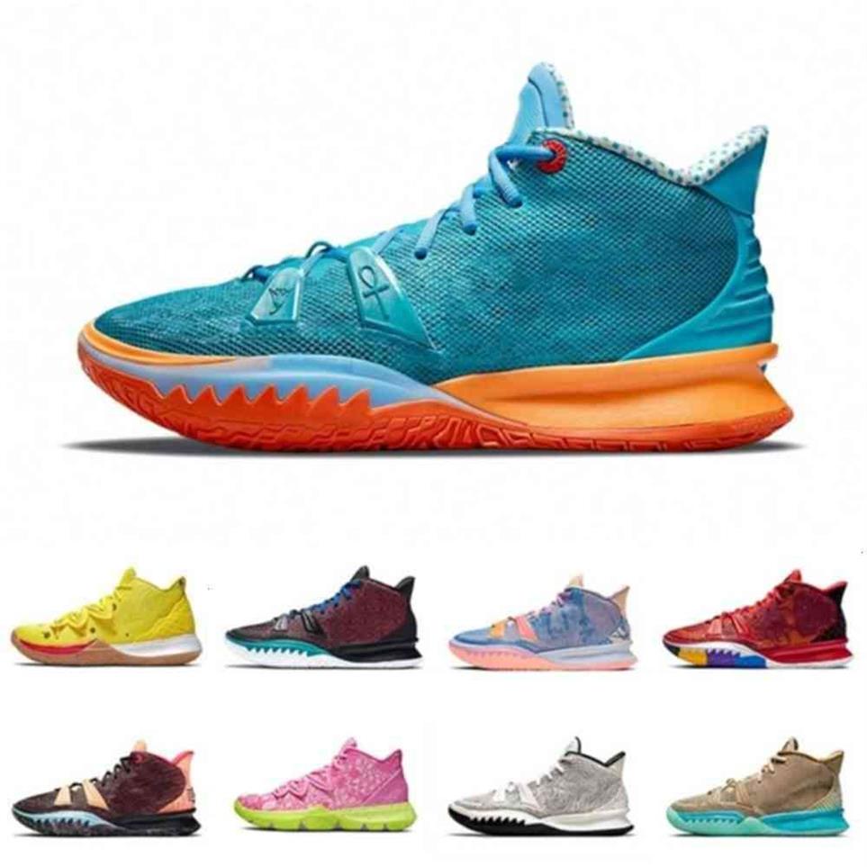 

Horus White Black Gold Patrick Soundwave Kyrie 7 mens basketball shoes fashion Irving 5s sponge sandy Creator Hendrix squidward sp275N