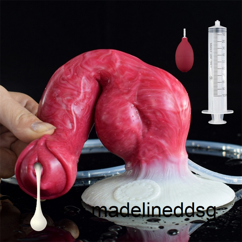 Sex toy massager New Ejaculation Dog Dildo Animal Big Knot Penis Anal Plug Toys for Women Men G-spot Stimulate Strong Sucker Adult Fisting H04P-image-770102231