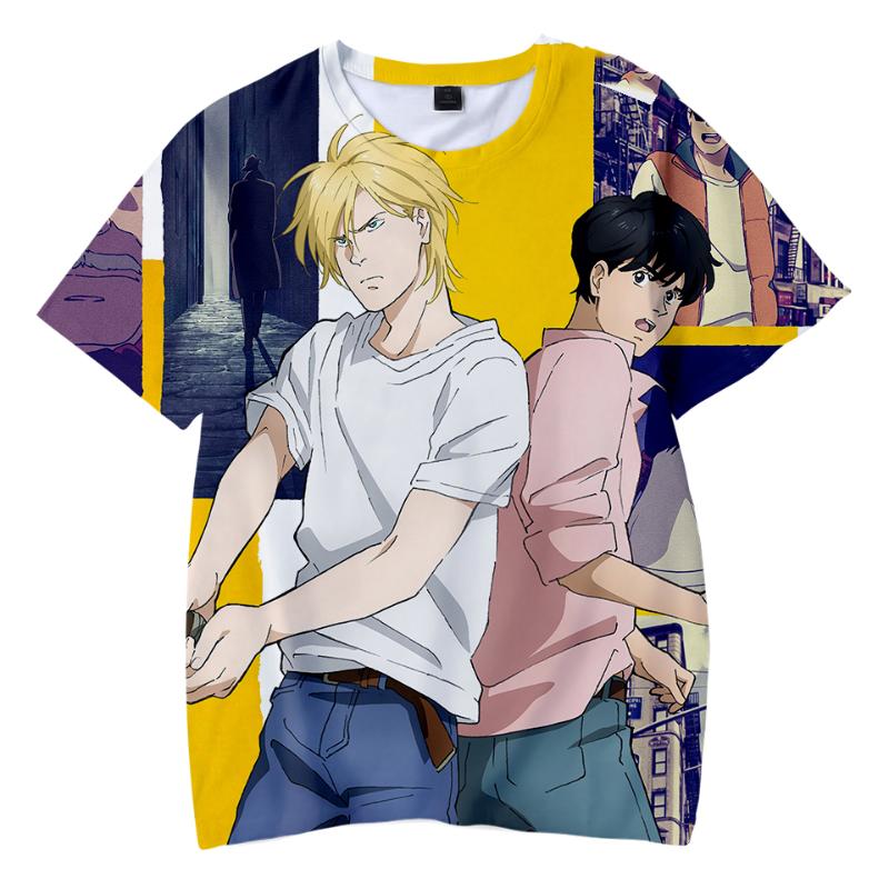 

Men's T-Shirts 3D BANANA FISH Fashion Tshirt Kpop Casual Style Boys And Girls Tshirts Trend Summer Anime Soft Kids TopsMen's