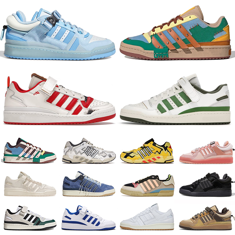 

Bad Bunny x Forum Buckle Low casual shoes for men women sneakers Denim Blue Tint Royal Home Alone Grey green Core Black mens trainer Jogging Walking, 14