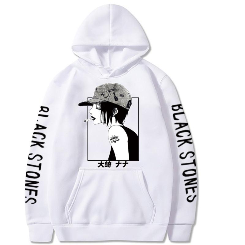 

Men's Hoodies & Sweatshirts Anime Nana Osaki Print Harajuku Unisex Pullovers Sweatshirt Autumn Winter Casual Long SLeeve TopsMen's, Black