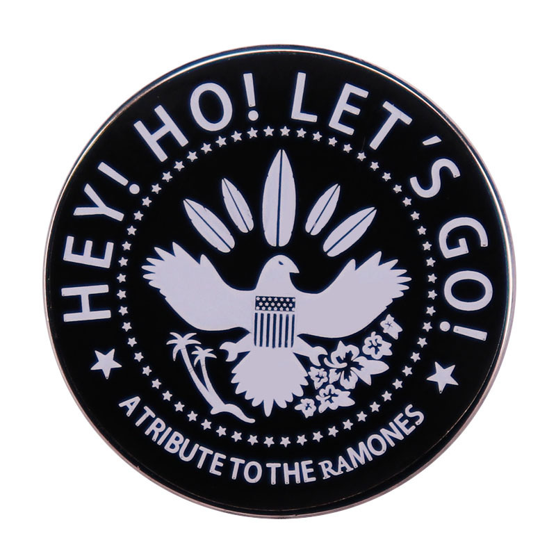 

Hey Ho Let's Go A Tribute To The Ramones Enamel Pin Badge Music Lyrics Gothic Jewelry Gift, As picture