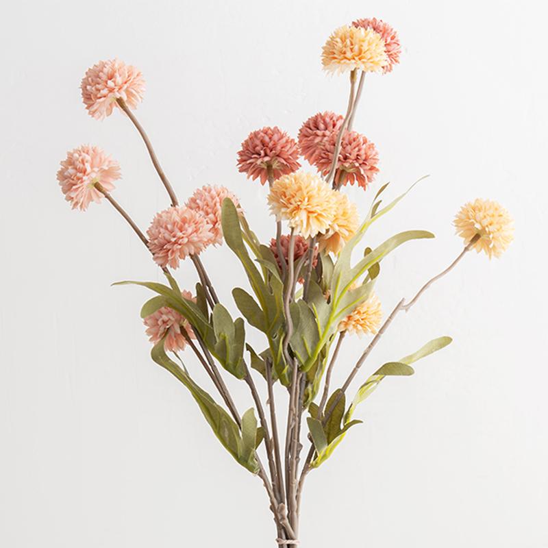 

Decorative Flowers & Wreaths 2pcs 50cm Artificial Dandelion High Quality Living Room Home Arrange Wedding Decor Bouquet For Table Wall Mater, White