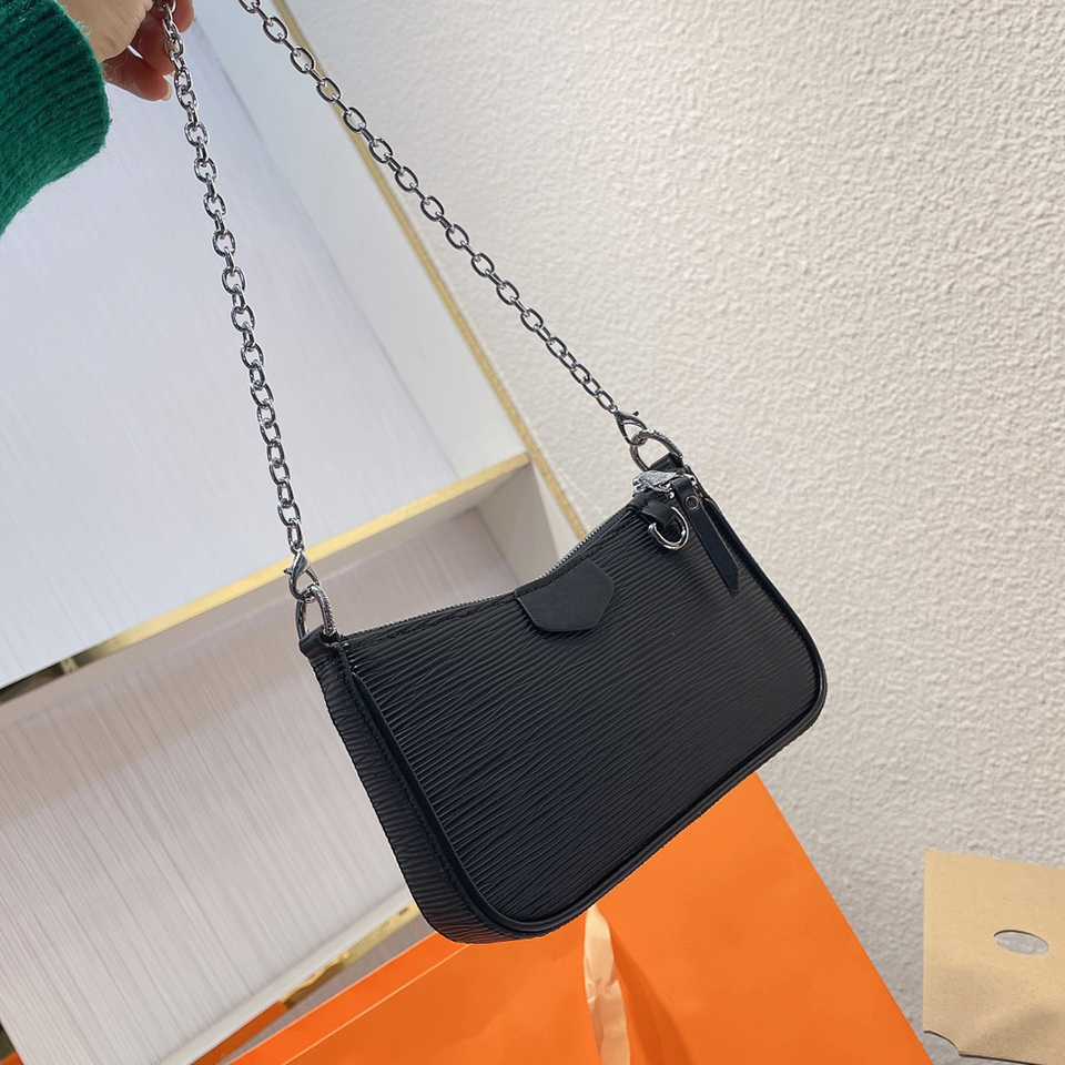

Mini messenger bags womens pouch wallet on chain Fashion water ripple zip crossbody bag Elegance Lady Evening Bags Coloured shoulder strap handbags, Black water ripples