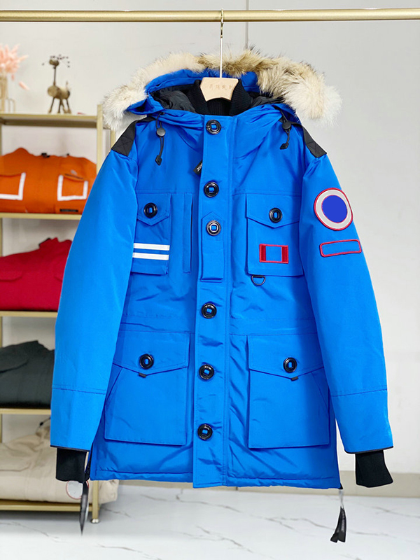 Designer Winter Canadian downs goose jackets mens womens White duck down Long Canada parkas men hoody gooed black label coat women fur parka