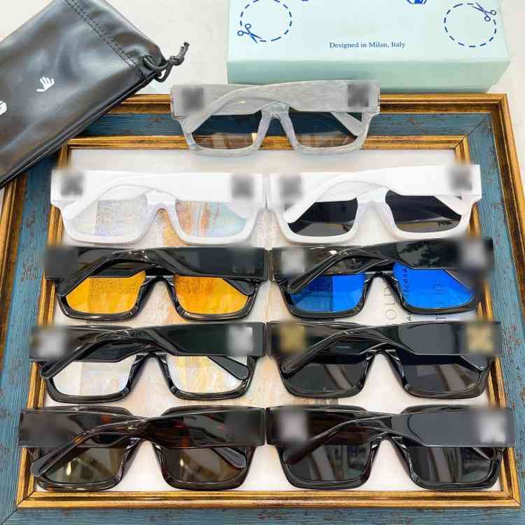 

Sunglasses Off brand white same street shooting hip hop disco sunglasses