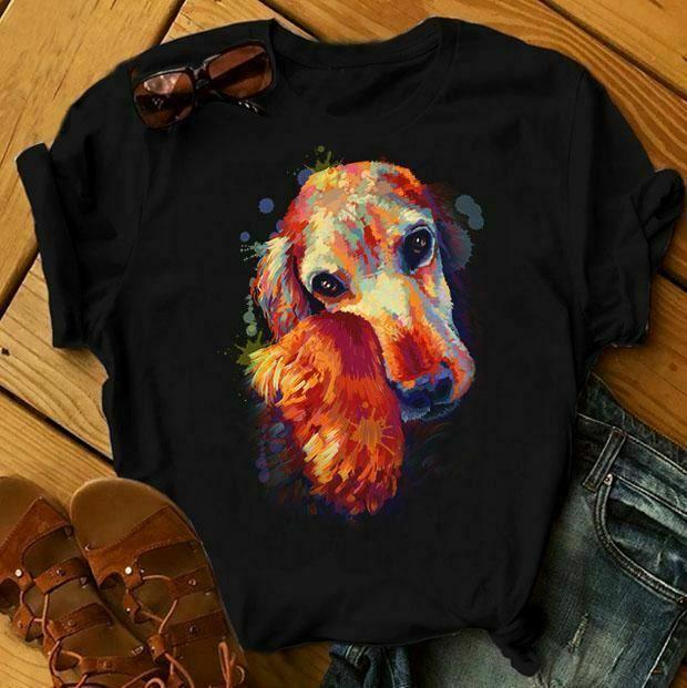 

Men' T-Shirts Cocker Spaniel Dog T Shirt Original Hand Drawn, Black