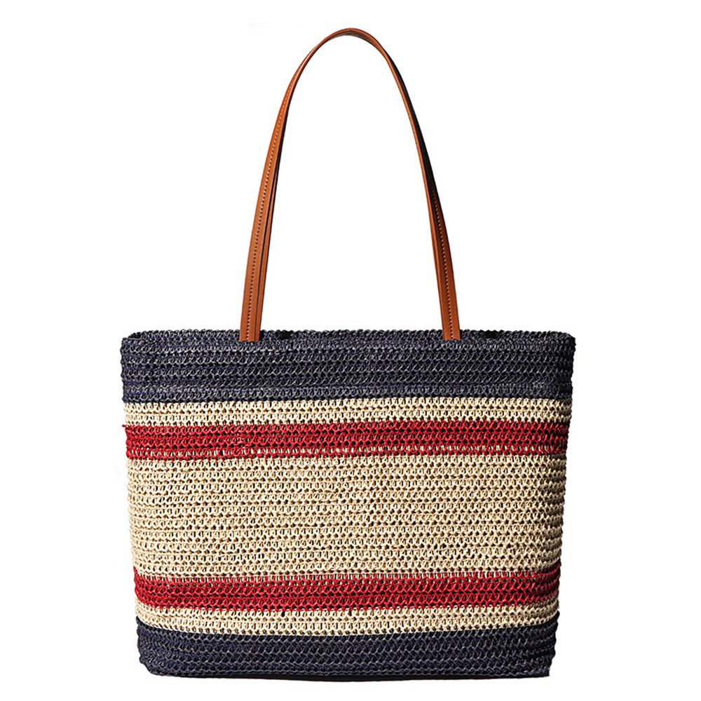 

Women's Luxury Shopper Casual Handbag Woven Straw Tote Bag Shopping Bag Beach Purse