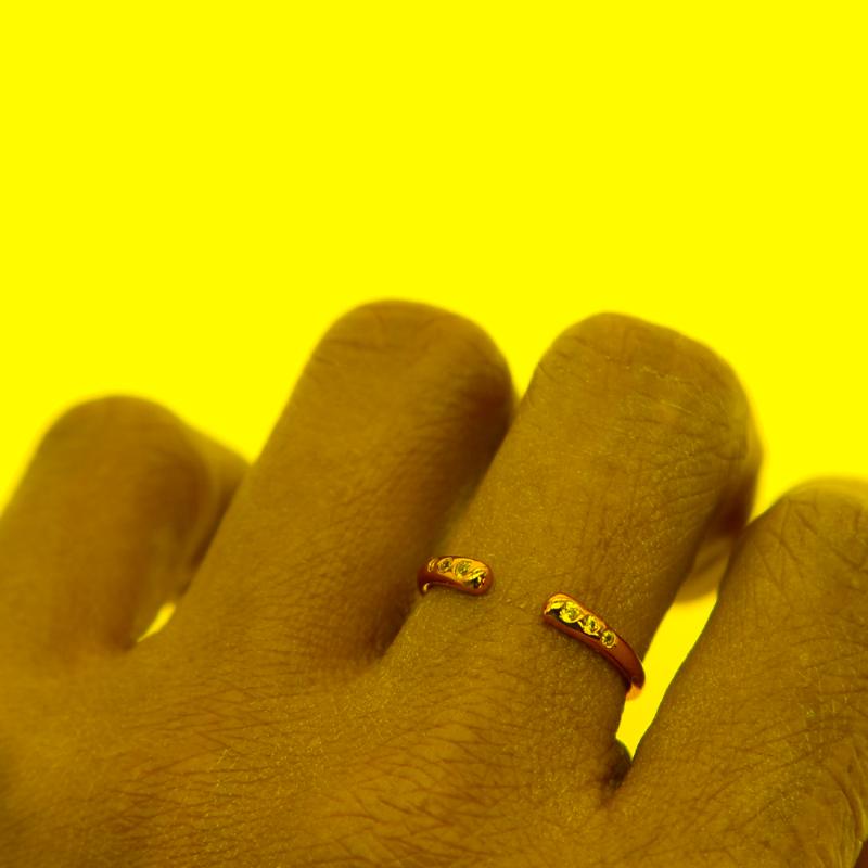 

Cluster Rings Arrival Exquisite Jewelry Gold Color Girl Gift Simple Opening Single Adjustable Ring For Women WeddingCluster