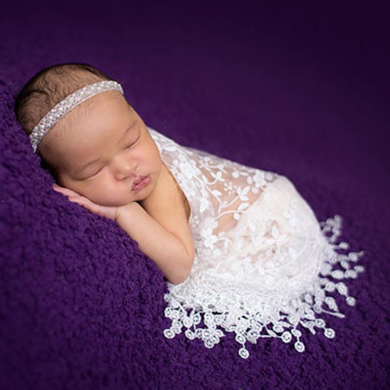 

Blankets & Swaddling 40CM Baby Pography Props Blanket Wraps Triangle Shape Flower Lace Born Po Cloth AccessoriesBlankets, Black