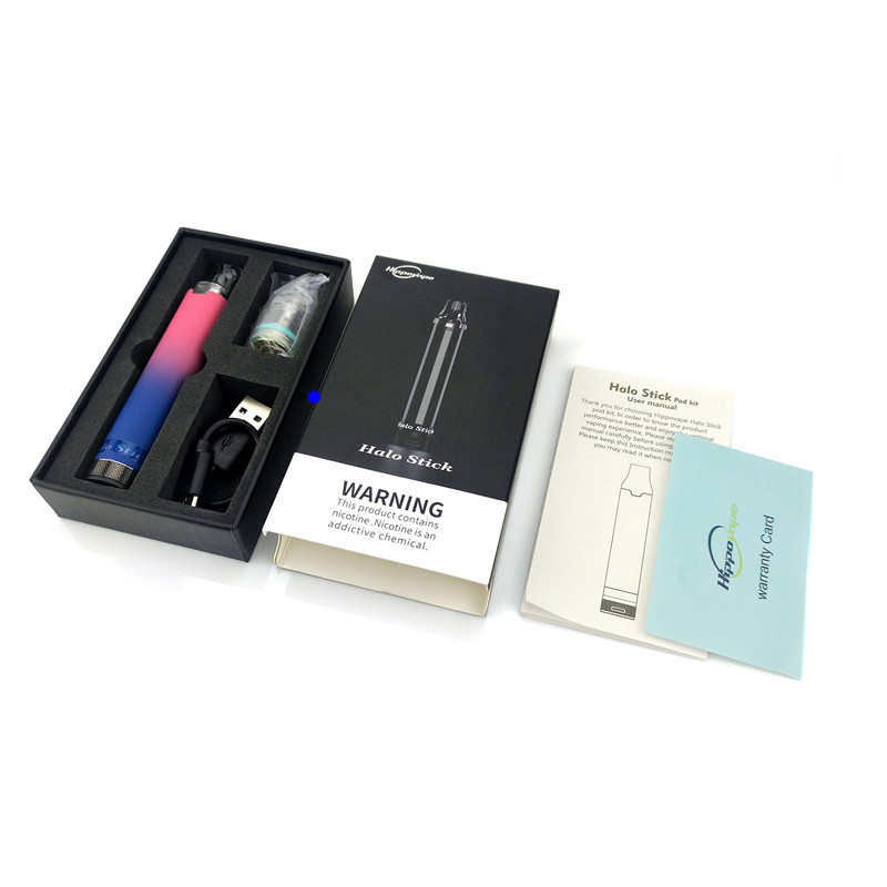 

Moq.9set Halo Stick Kit 850mAh Magnetic Vape Pen Airflow Control Vaporizer With 2pcs 2.5ml Mesh Coil Atomizer For Eliquid Electronic Cigarette, Random colors