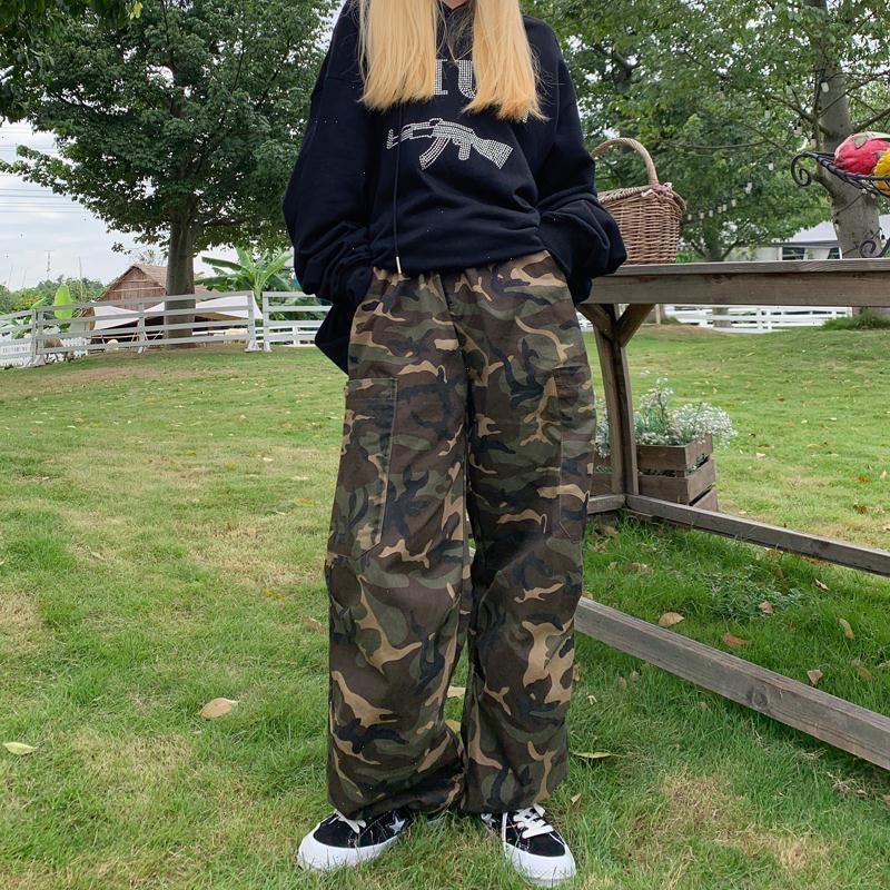 

Alt Cargo Hip Pant Pop Armygreen Baggy Camo Harem Trousers Y2k Sweatpants Loose Camouflage Pants High Waist Street Joggers For