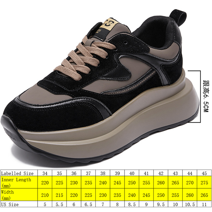 

Genuine Leather Women Shoes Platform Wedge Fashion Sneakers Women Casual Shoes Spring Autumn Comfy Summer Shoes Vulcanized, Black has plush