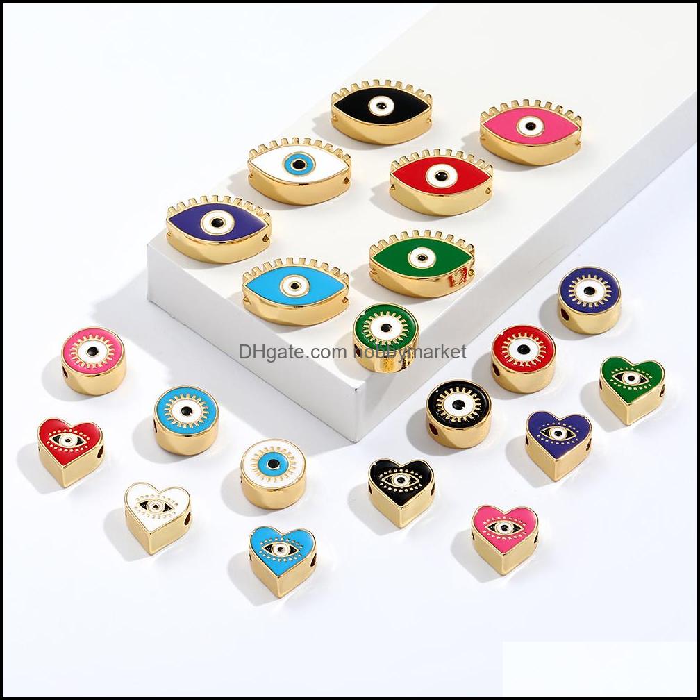 

Evil Blue Eye Turkish Charms For Jewelry Making Supplies Cute Gold Greek Diy Bracelet Necklace Beads Accessories Drop Delivery 2021 Findings