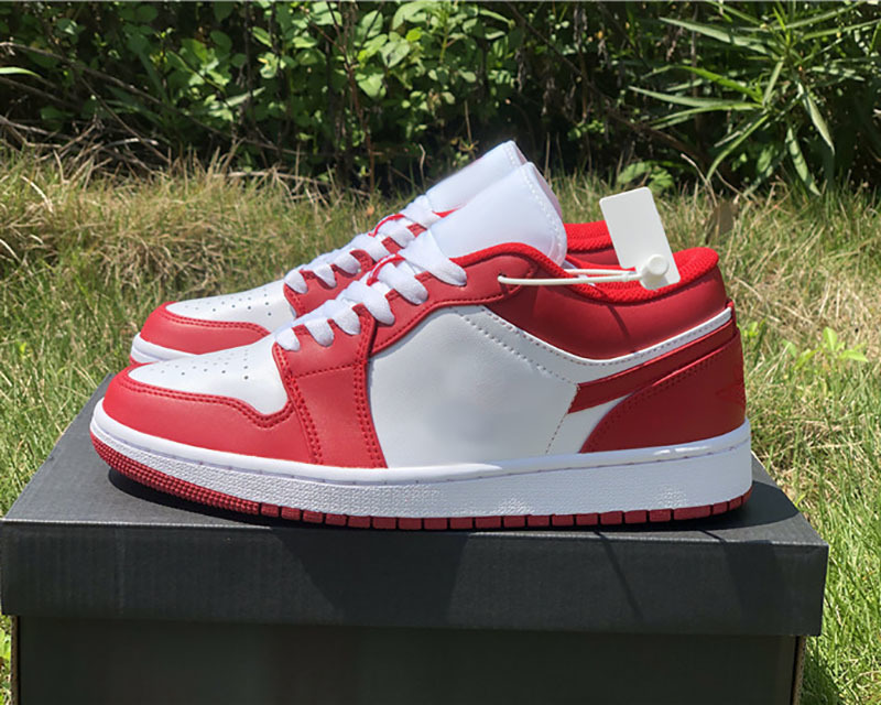 

HOT CAKE Shoes High male female Basketball UNC Joint Designed Chicago 1 antiskid abrasion white red sneakers casual, #1