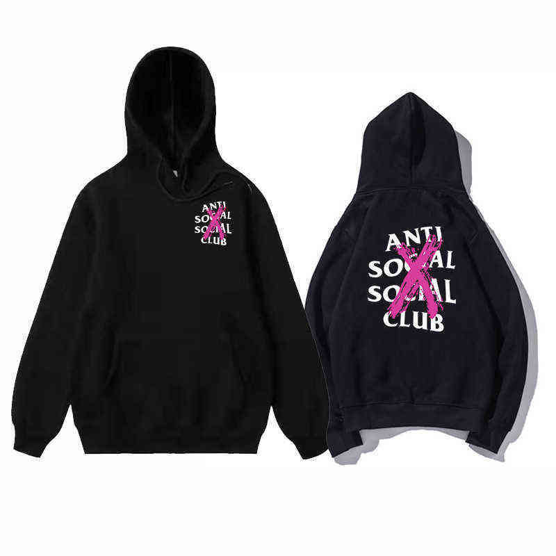 

Assc Anti Social Club Cotton Hoodie Loose Men's and Women's Hooded Plush Sweaters1