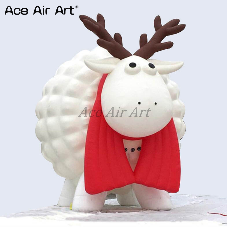 

Free Express Cute Inflatable Cotton Sheep Air Blown Animal For Outdoor Advertising Decoration Made By Ace Air Art