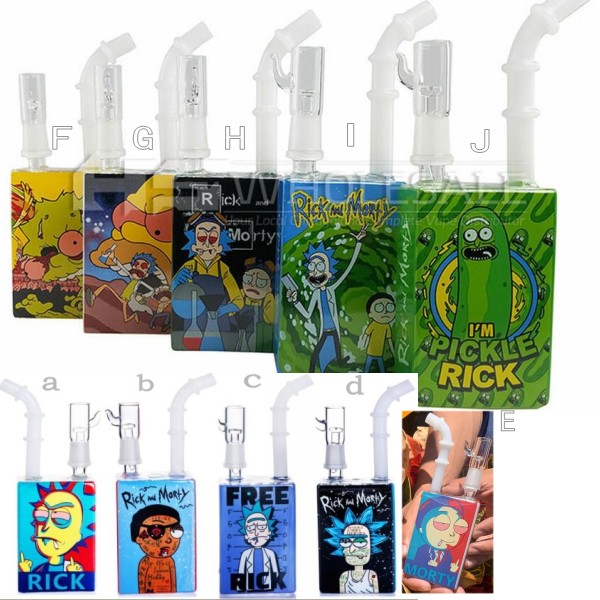 

Hitman Glass Bongs fruit juice Cereal Box Oil Rigs Hookahs with dome and Nail Hottest Two Functions Liquid rigs 1 pcs