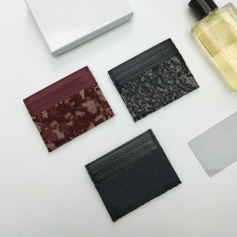 

Card Holders C135 Designer Fashion Oblique Jacquard Mens Womens Holder Case Organizer Mini Wallet, Black