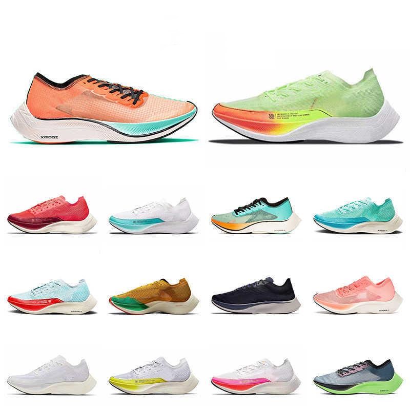 

ZoomX Vaporfly Next% 2 pegasus Women Mens Running Shoes Valerian Blue Black White Metallic Silver Authentic Marathon Athletic Jogging Sports Trainers Sneakers, Box