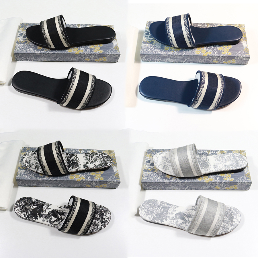 

resorts designer Leather Ladies Sandals Summer Flat Slipper fashion beach woman Big head Slipper Rainbow letters slippers black damen lightweight house high-end, #0