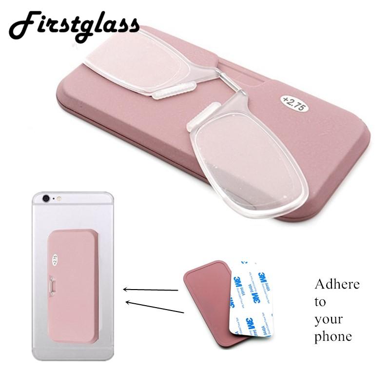 

Sunglasses PANDER 2022 Brand Tr90 Clip Nose Mini Reading Glasses High Quality Portable Sticky Women Presbyopic Eyewear 1.5 2.0