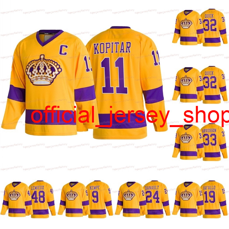 

8 Drew Doughty 2022 Classics Gold Jersey Anze Kopitar Jonathan Quick Alex Iafallo Adrian Kempe Quinton Byfield Phillip Danault Brett Sutter, Youth s-xl