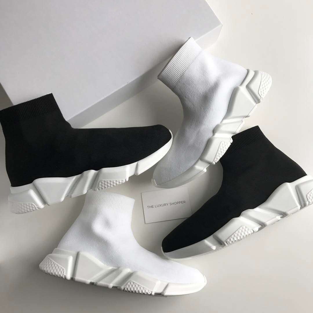 

2022 Designer Paris Sock Shoes Casual Fashion Triple Speed Trainer Black White red Flat Fashion Mens womens Socks Sneakers Platform Eur 36-47, More