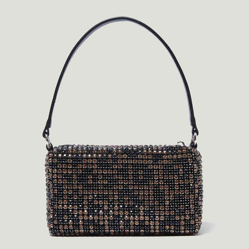 

Evening Bags Sparkle Rhinestone Winter Women Clutch Diamond Party Ladies Shoulder Fashion Luxury Female Handbags Leopard Purses Striped 220407