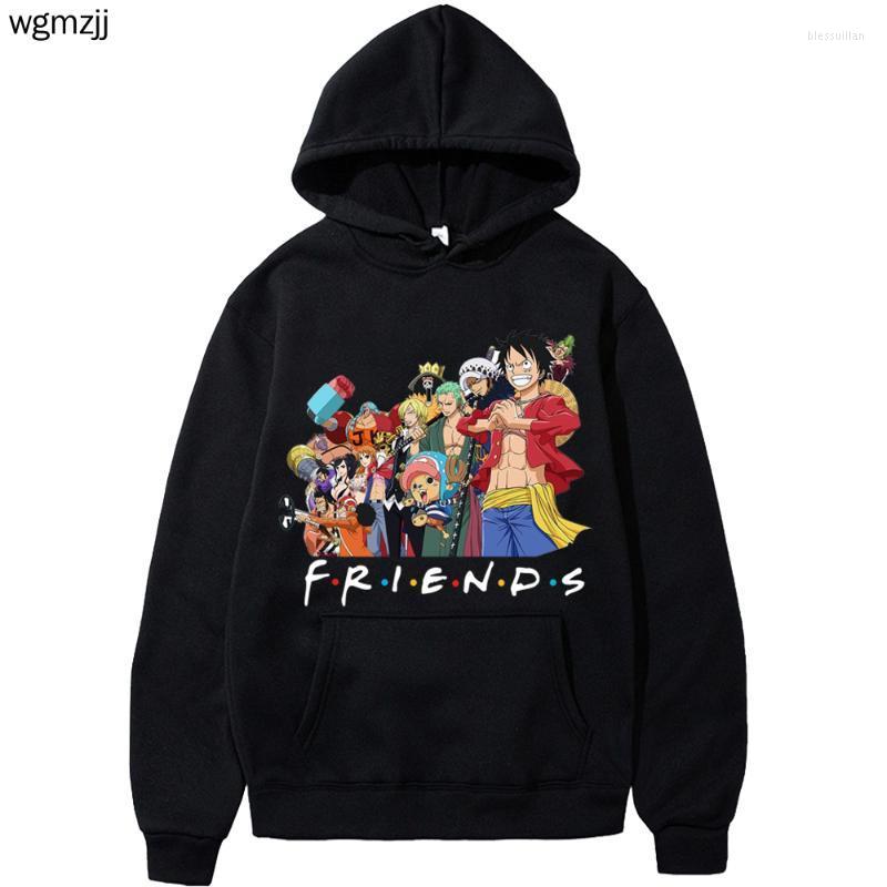

Men's Hoodies & Sweatshirts Anime One Piece Hoodie Men And Women Harajuku Pullover Long Sleeve Loose Streetwear TopsMen's Bles22, Black