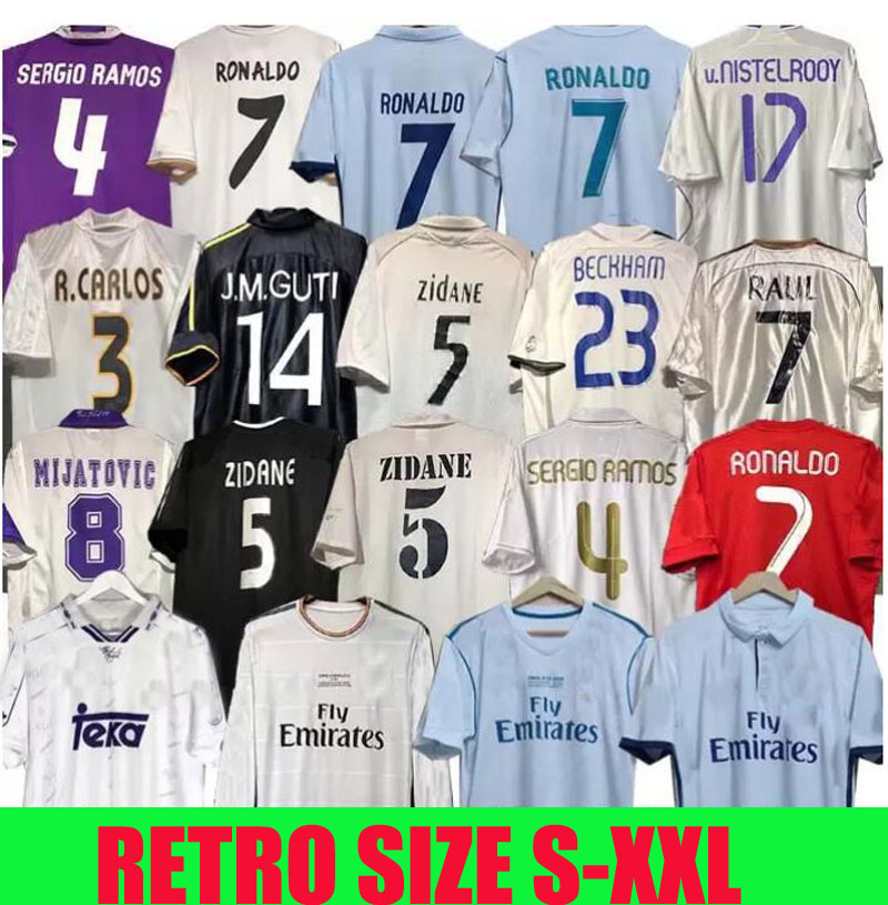 

finals Real MadridS Retro Soccer Jersey GUTI Ramos 13 14 15 16 17 18 ZIDANE Beckham RAUL 94 95 96 97 98 99 00 01 02 03 04 05 CARLOS SEEDORF BENZEMA FIGO KAKA long sleeve tops, 04 05 home