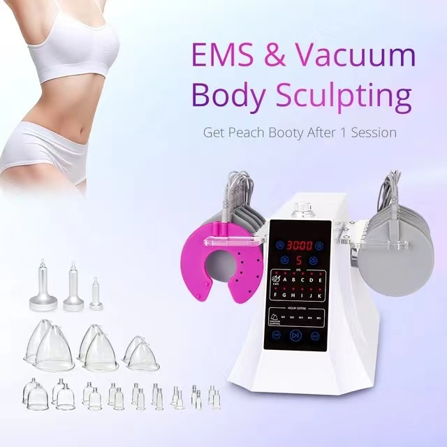 Electric EMS Muscle Stimulation Vacuum Therapy Machine Body Slimming Butt Lift Breast Enlargement Muscle Stimulator Massager