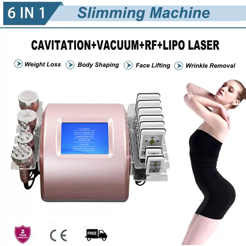 Ultrasonic cavitation slim machine rf vacuum lipo laser slimming device effective fat removal face lifting skin firming CE approved home salon us-image-760627035
