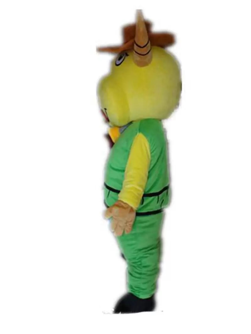 

2022 Halloween yellow cattle Mascot Costume Top Quality Cartoon Cow Anime theme character Adults Size Christmas Birthday Party Outdoor Outfit, As pic