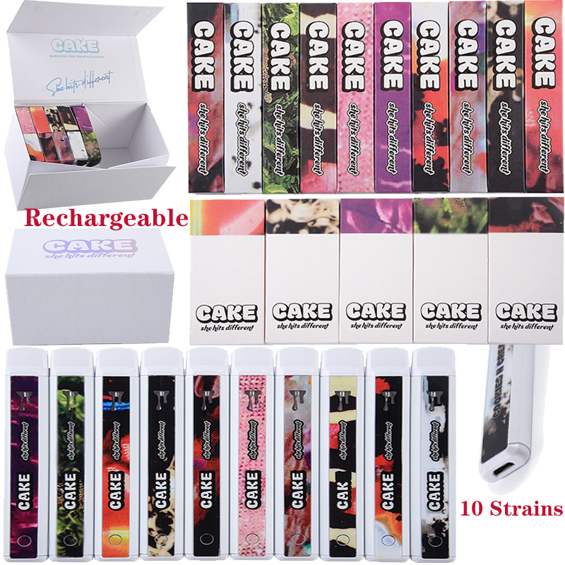 

CAKE Sauce Disposable Vapes Pen E Cigarettes Rechargeable New Packaging Empty 1.0ML Pods Vaporizer Pod Carts Starter Kits 280mah In Stock Micro USB