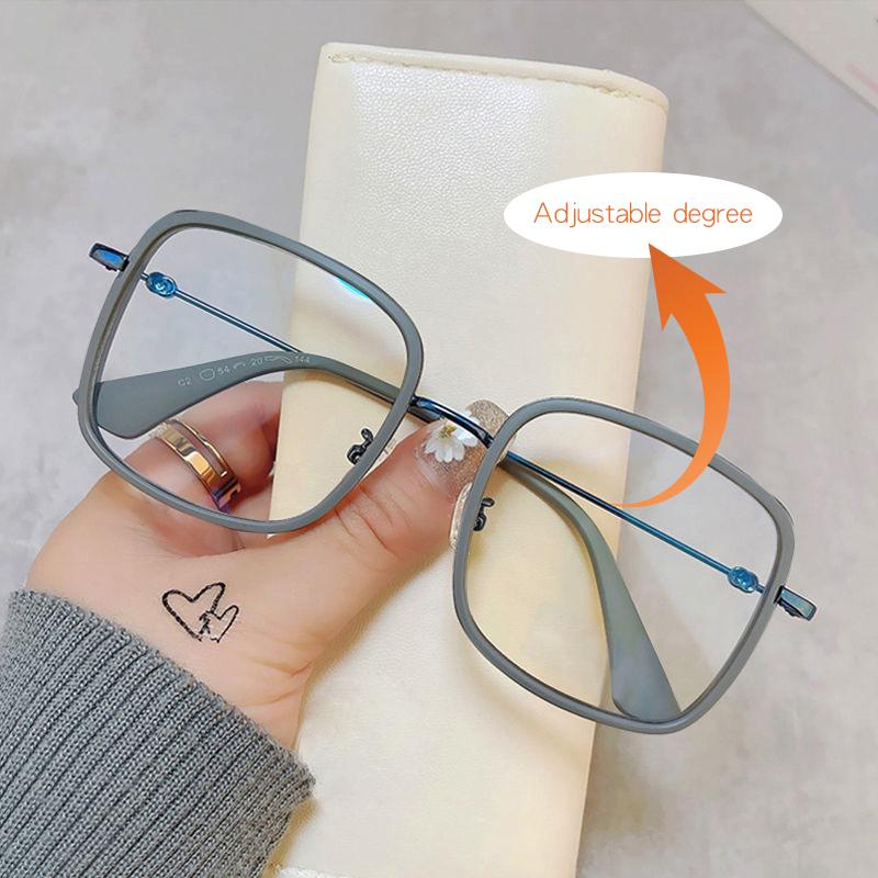 

Sunglasses Reading Glasses Anti-Blue Light Women Fashion Brand Design Flat Computer 2022 Adjustable Degree Myopia
