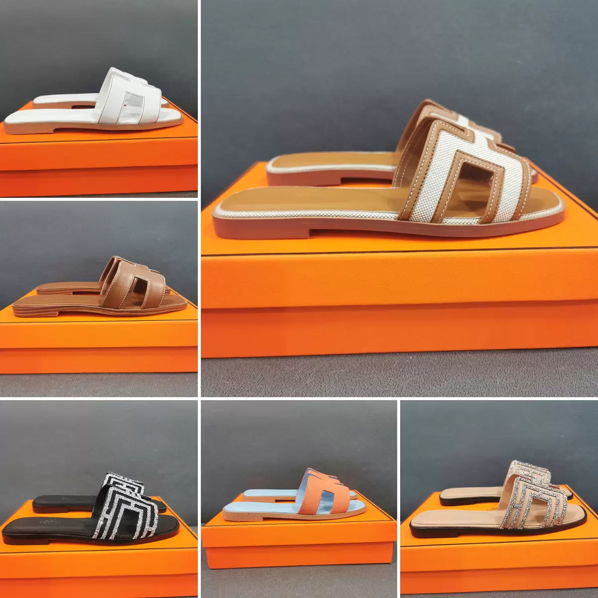 2022 Fashion New Style Designer H Letter Slippers Casual Leather Mesdames Oran Sandals Beach Shoes Genell Chaussures 35-42 Tailles